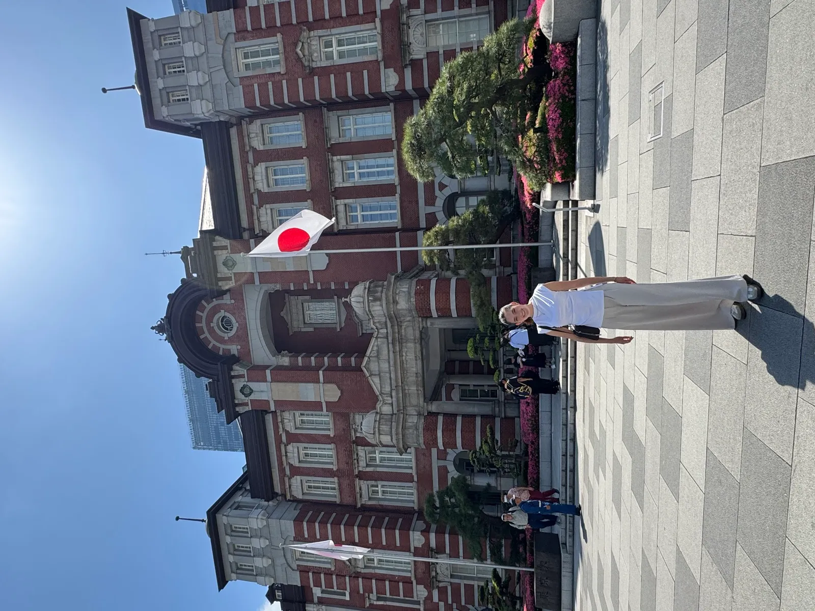 Daniela in front of Tokyo Station